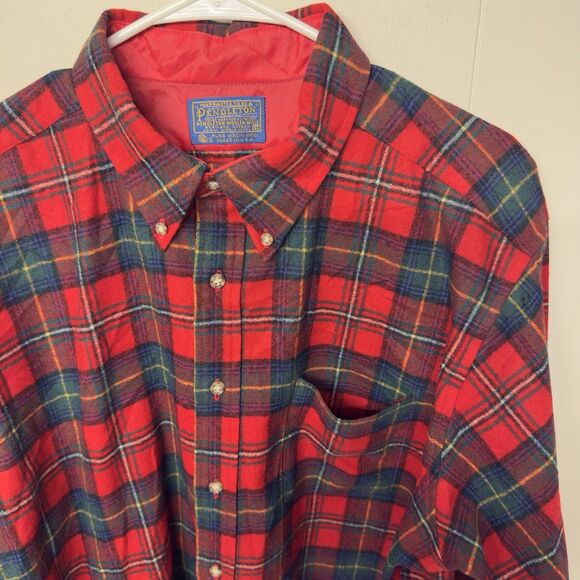 Vtg Pendleton Authentic Boyd Tartan Plaid 100% Wool USA Made Button Down Men XL - Picture 3 of 12